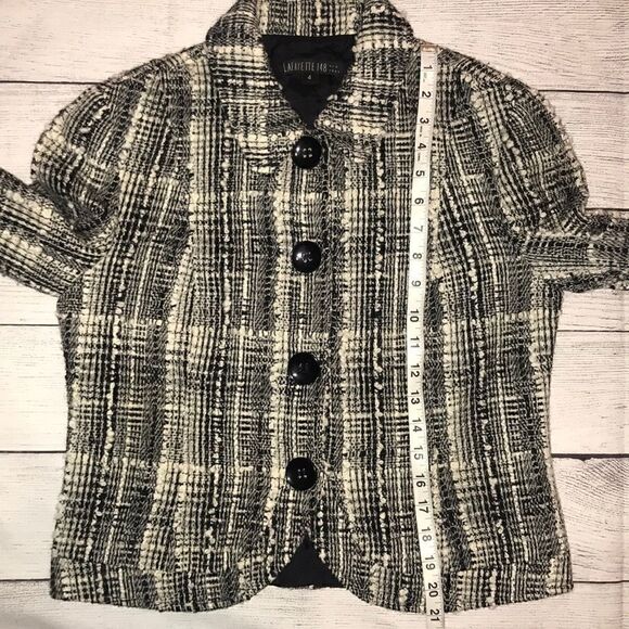 Lafayette 148 Textured Tweed Blazer Snap Front - Picture 8 of 10